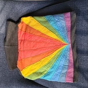 Aviator Nation Sunburst Charcoal Zip-Up Hoodie, XS